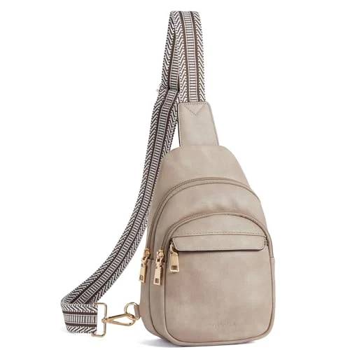 Fanny Pack, Sling Bag Chest Bag Leather Crossbody Bag Small Shoulder Bag Multipurpose Daypack