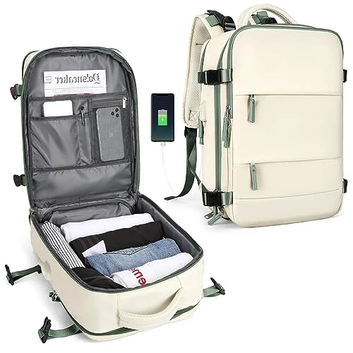 Hiking Backpack Waterproof Outdoor Sports Backpack Casual Daypack School Bag Fit 14 Inch Laptop with Charging Port Shoe Compartment