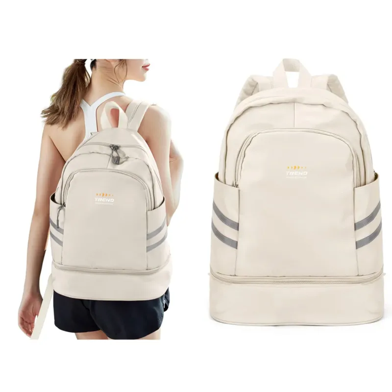 Large travel backpack, foldable laptop travel backpack, waterproof outdoor sports backpack, casual school backpack, stowable fitness backpack with shoe compartment