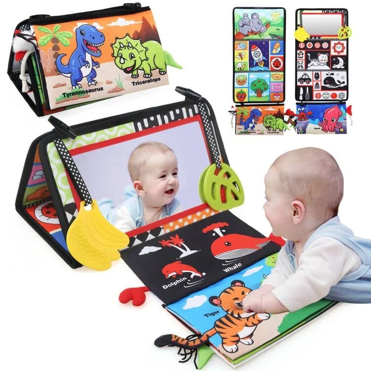 Baby toys, cloth books with mirror, toddler education and cognitive toys educational toys toddlers baby
