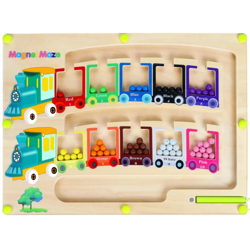Magnetic maze toy Sorting game toy Colors and numbers Learning sorting game Magnets Children's motor skills toy