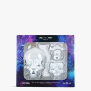 Crystal Head with Cocktail Glasses