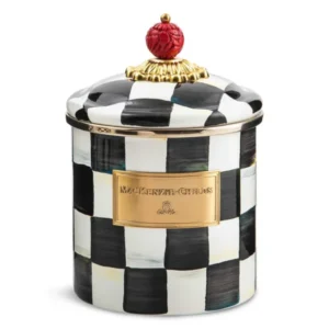 Courtly Check Enamel Canister - Small