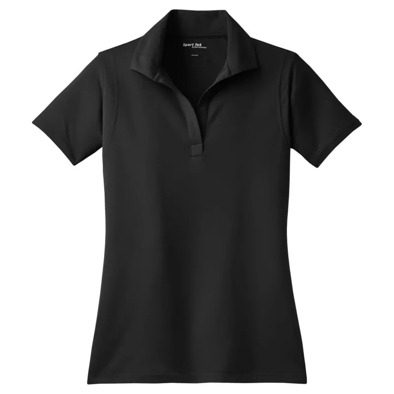 Sport-Tek Women's Black Micropique Sport-Wick Polo