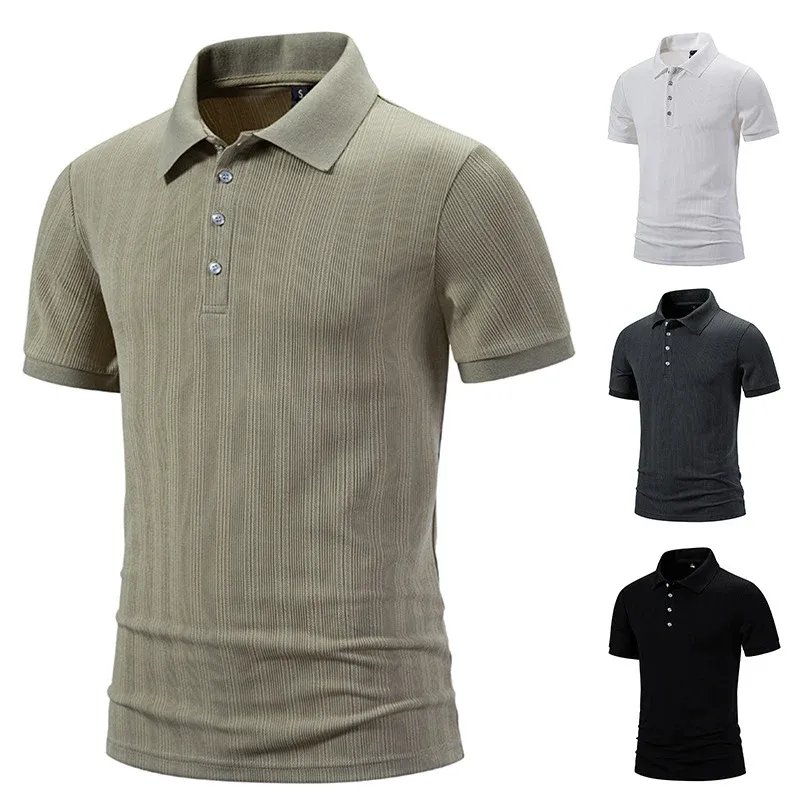 Herren Polohemd mit strukturiertem Design – Cavello