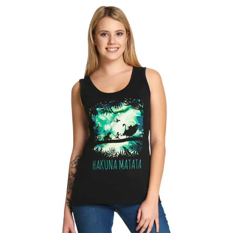 Produktbild König der Löwen - No Worries Tank Top schwarz